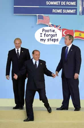 George Bush with Vladimir Putin